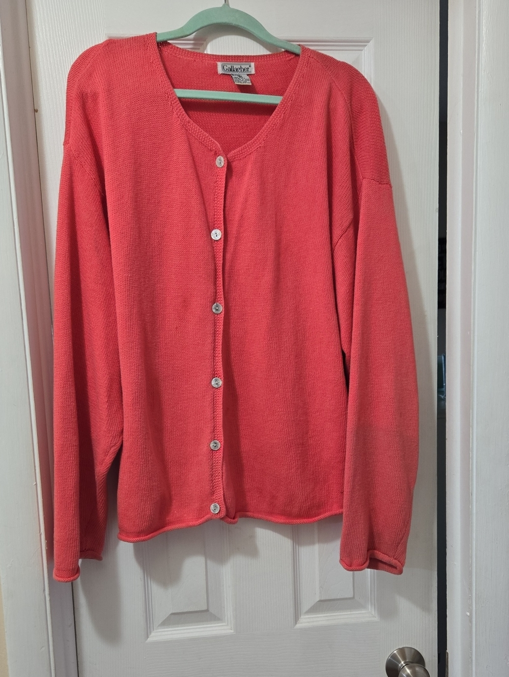 Callahan Coral Button-Front Knit Cardigan